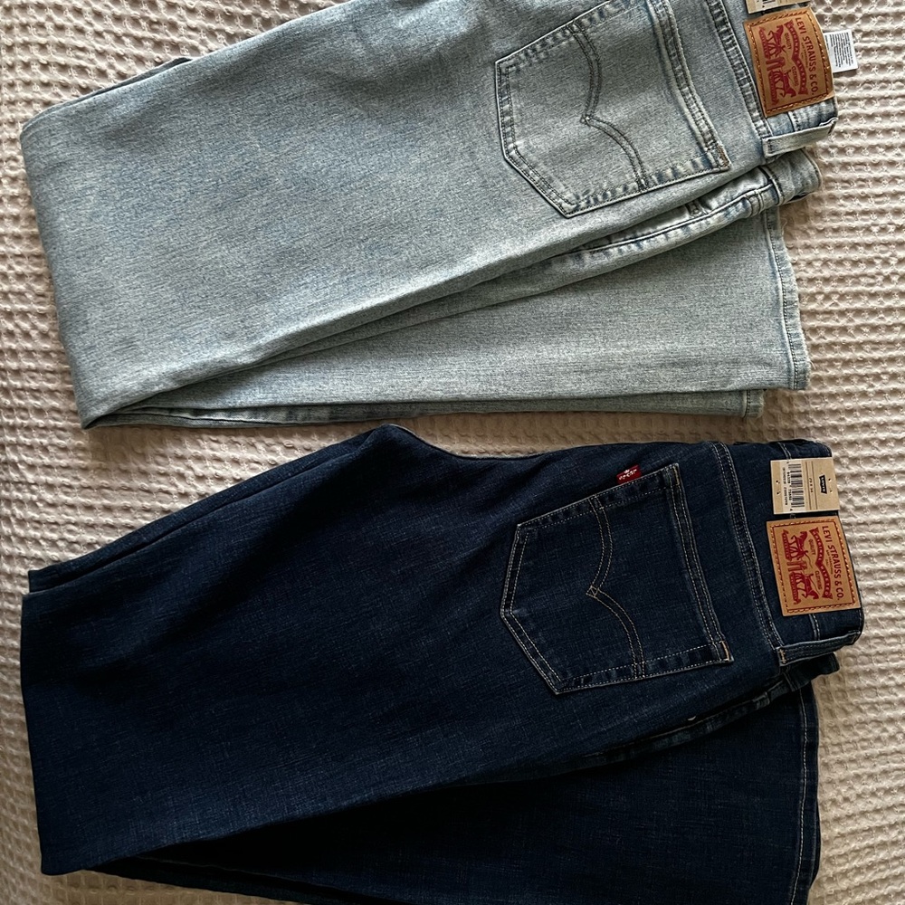 Levi's Women's Light and Dark Blue Boot Cut Jeans